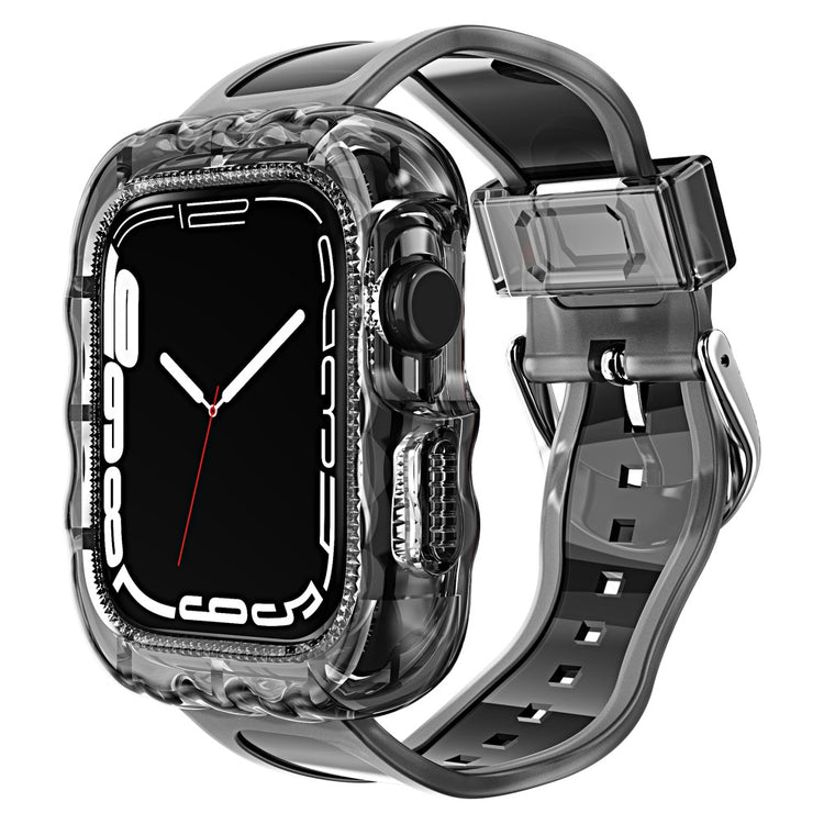 Stilren Silikone Universal Rem passer til Apple Smartwatch - Sort#serie_4