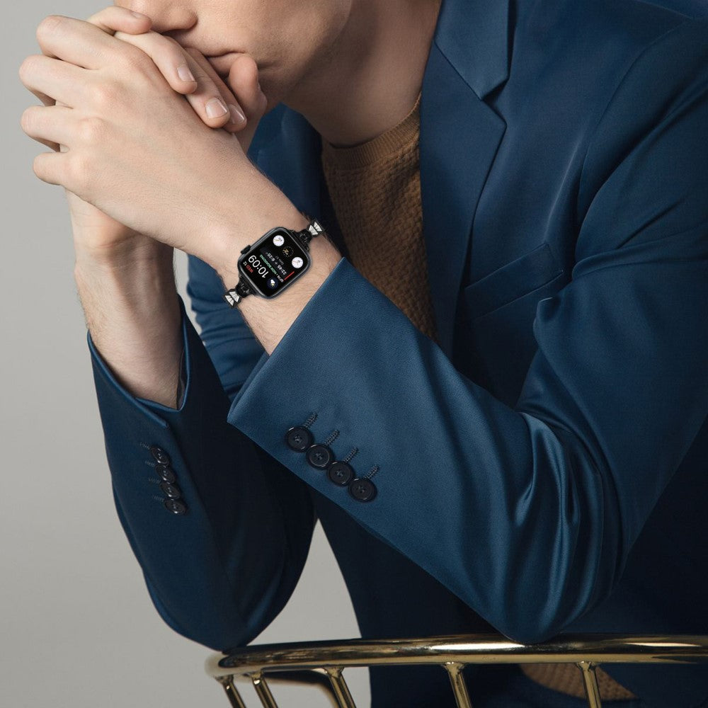 Apple Watch Universal 49mm/45mm/44mm/42mm Metal Band Watch Strap - Black#serie_1