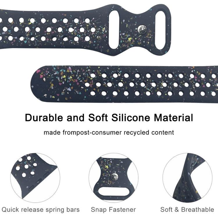 Mega Slidstærk Silikone Universal Rem passer til Apple Smartwatch - Blå#serie_4