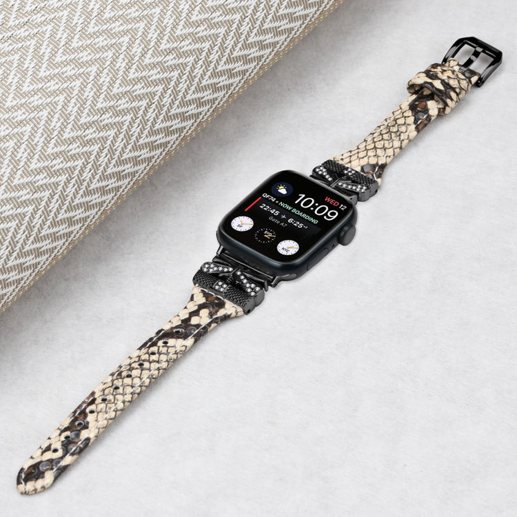 Sejt Kunstlæder Universal Rem passer til Apple Smartwatch - Brun#serie_1