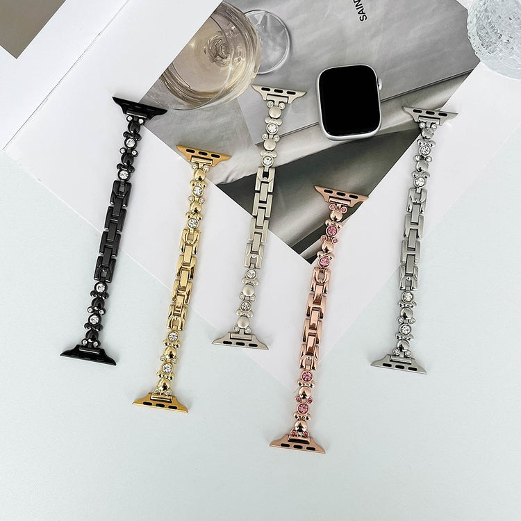 Godt Rhinsten Universal Rem passer til Apple Smartwatch - Sølv#serie_5