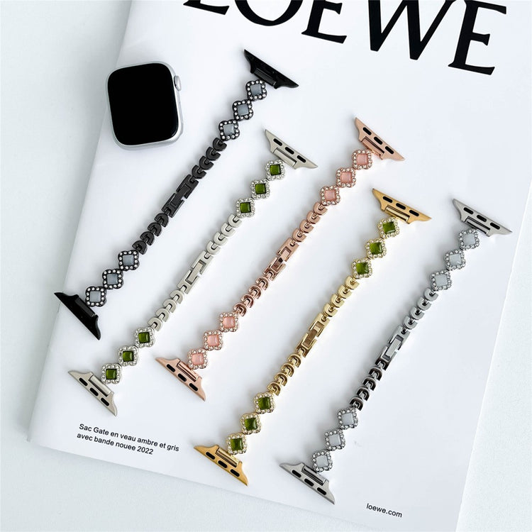 Vildt Fantastisk Rhinsten Universal Rem passer til Apple Smartwatch - Guld#serie_2