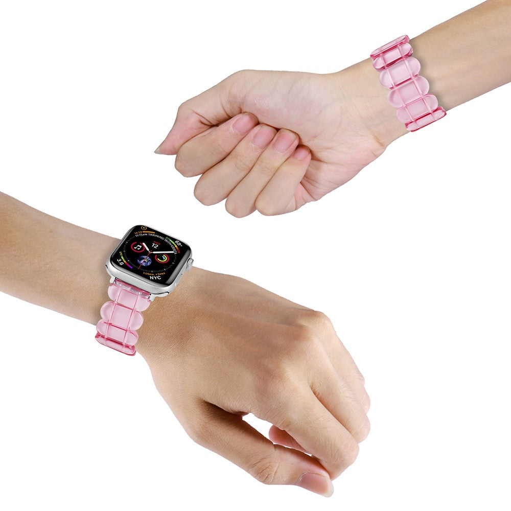 Watch Band Apple Watch Ultra 2 Ultra 49mm / 45mm / 44mm / 42mm Elastic Resin Strap - Transparent Pink#serie_18
