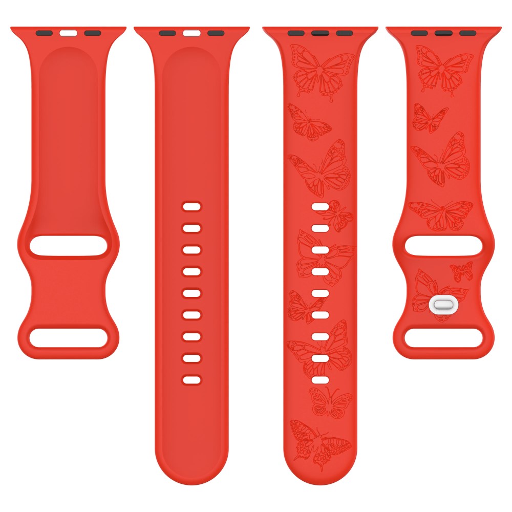 Rigtigt Fed Silikone Universal Rem passer til Apple Smartwatch - Grøn#serie_4