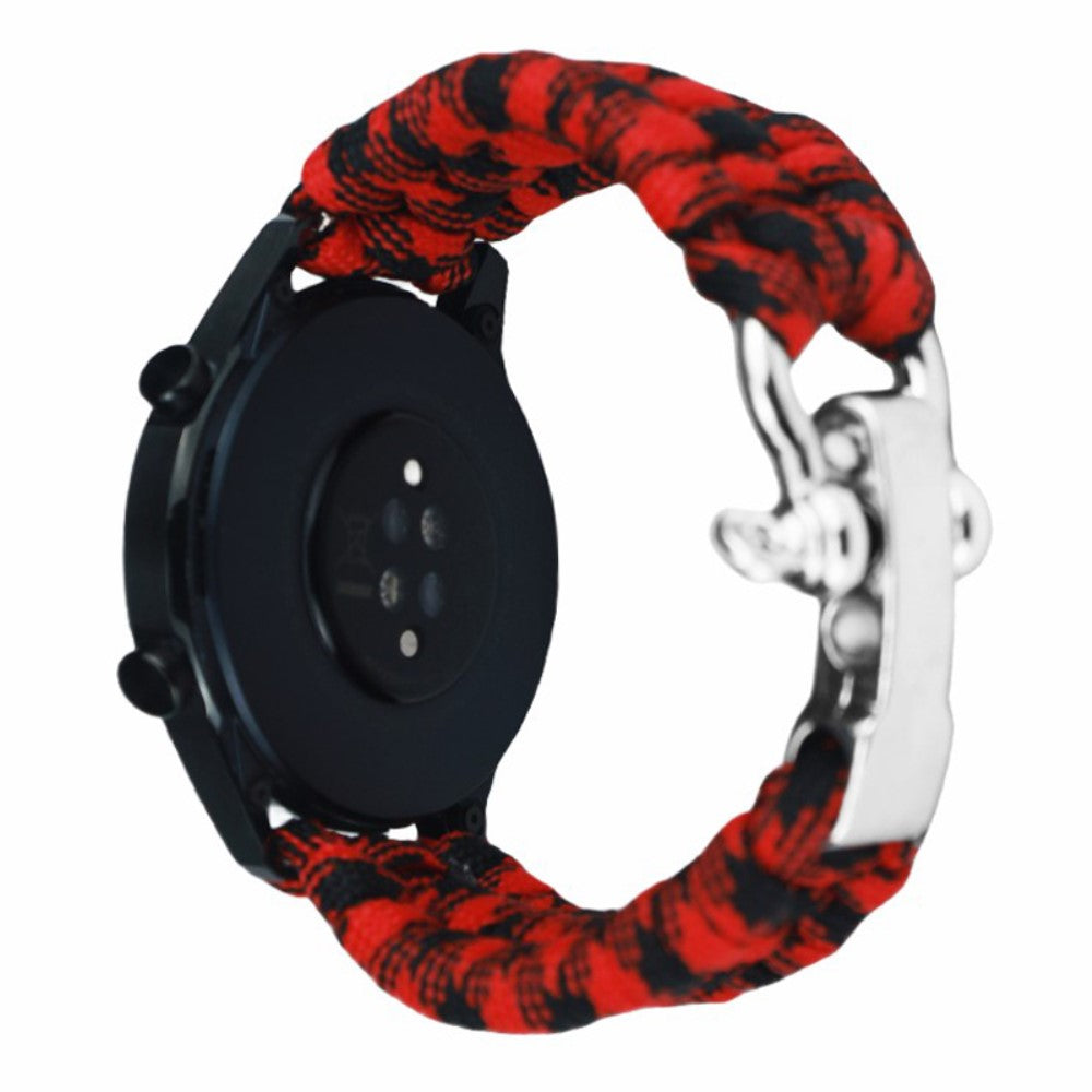 Huawei Watch GT4 46mm / Samsung Galaxy Watch3 45mm Watch Strap 22mm Braided Rope Wrist Band - Red Black Camouflage#serie_4