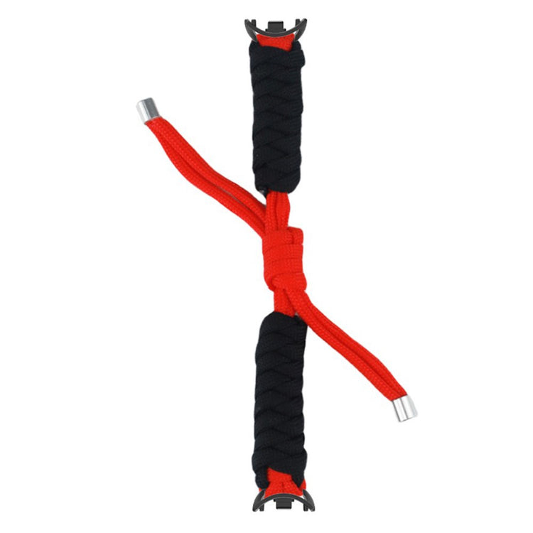 Xiaomi Smart Band 8 / Smart Band 8 NFC Watch Band Contrast Color Braided Rope Bracelet - Red+Black#serie_5