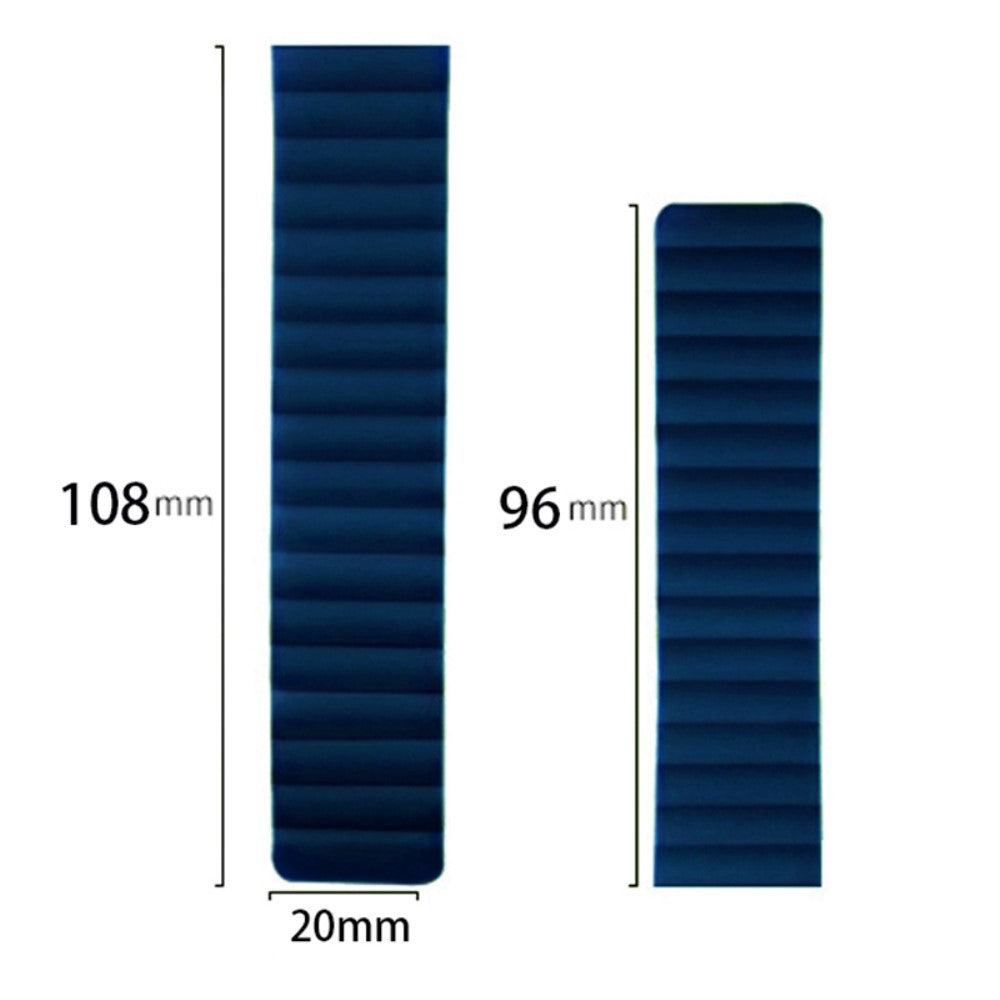 Huami Amazfit GTS 4 / 3 / 2 / 1 / mini Silicone Watch Strap 20mm Magnetic Sports Band - Black+Orange#serie_2