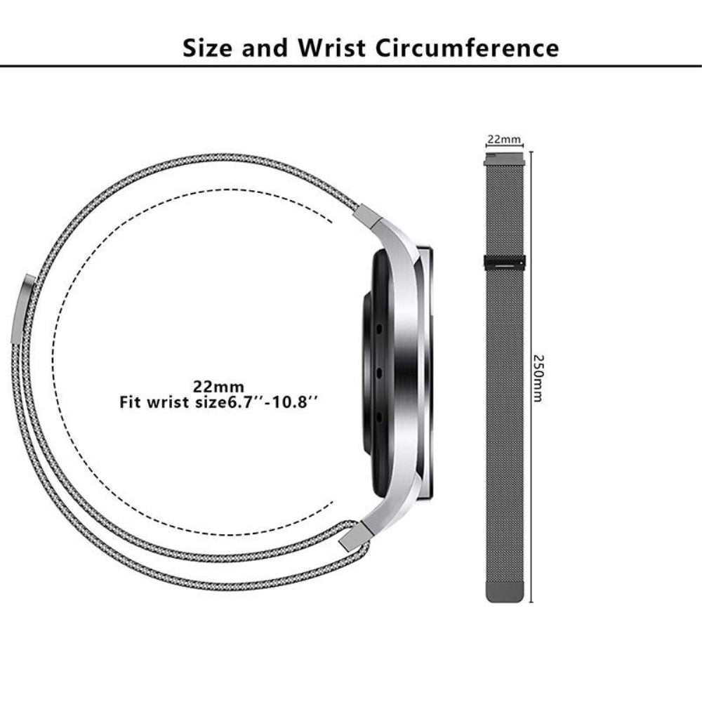 Meget Godt Metal Universal Rem passer til Smartwatch - Sølv#serie_5