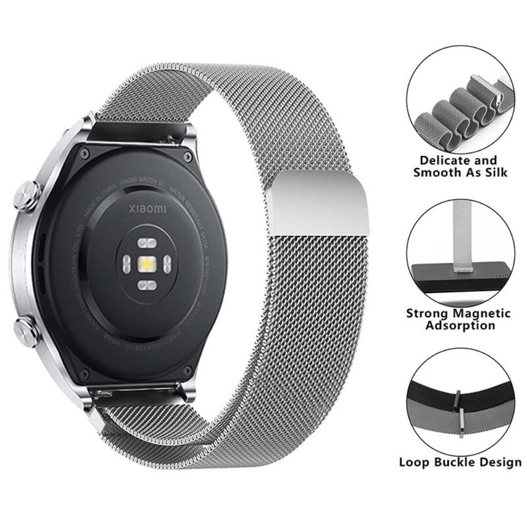 Meget Godt Metal Universal Rem passer til Smartwatch - Sølv#serie_6