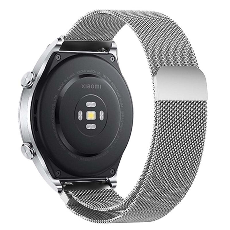 KALEBOL KLB-ML-001 Samsung Galaxy Watch3 45mm / Huawei Watch Ultimate Milanese Watch Strap 22mm Magnetic Metal Watch Band - Silver#serie_7