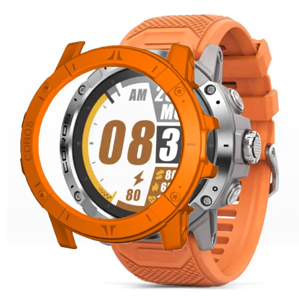 HĂĄrdt Silikone Bumper passer til Coros Vertix 2 - Orange#serie_1