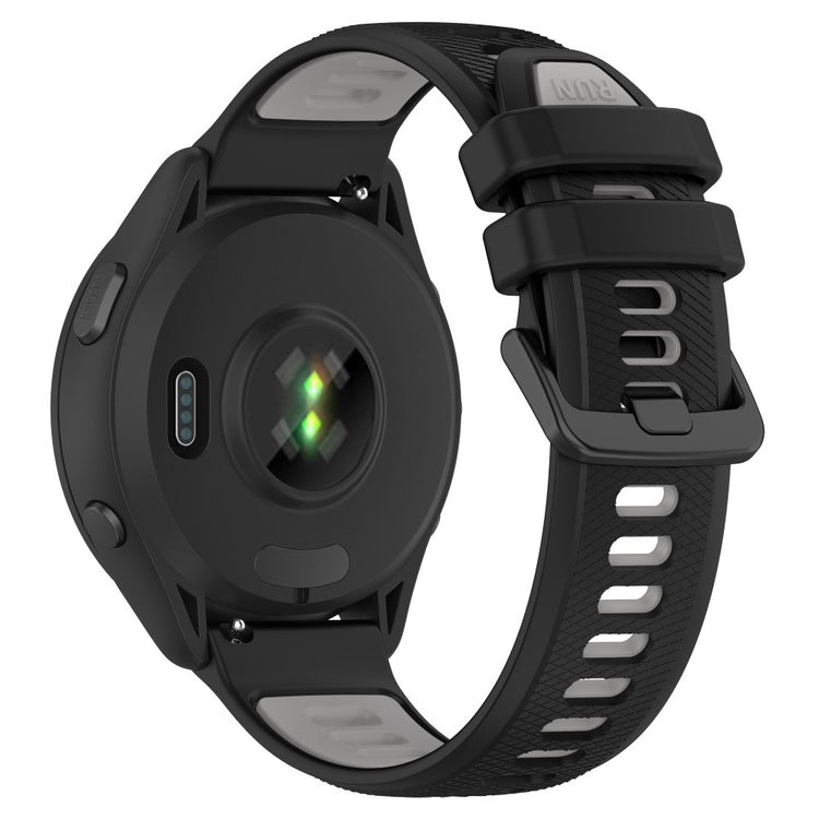 20mm Universal dual color silicone strap - Black / Grey#serie_8