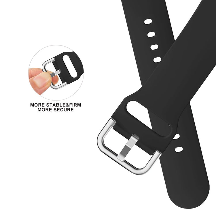 Flot Silikone Universal Rem passer til Apple Smartwatch - Sort#serie_3