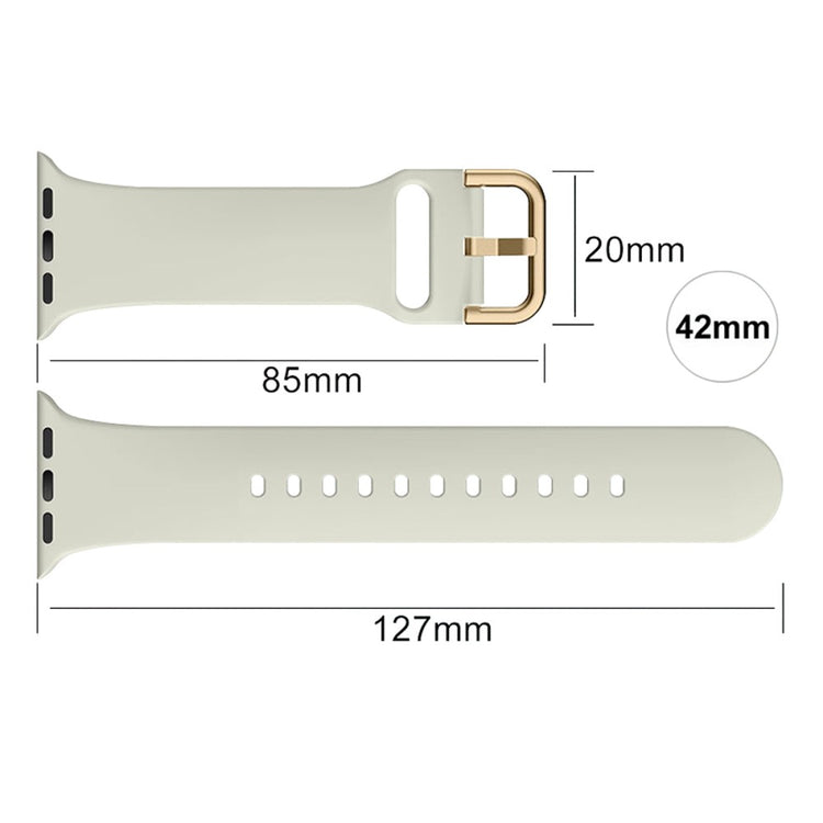 Flot Silikone Universal Rem passer til Apple Smartwatch - Sølv#serie_7