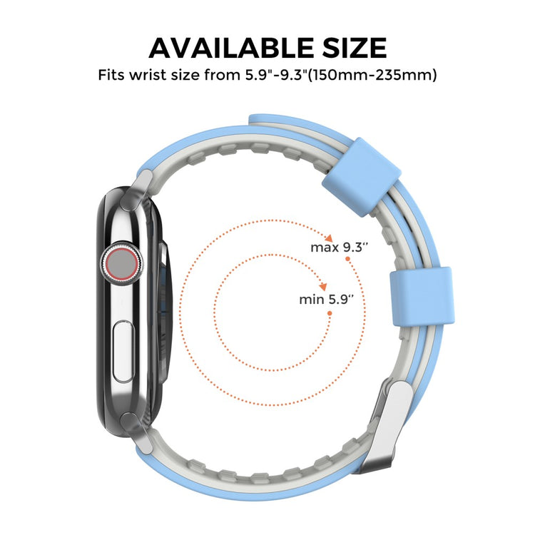 Vildt Godt Silikone Universal Rem passer til Apple Smartwatch - Blå#serie_5