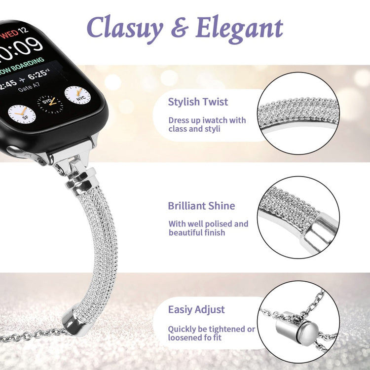 Rigtigt Fantastisk Metal Universal Rem passer til Apple Smartwatch - Sølv#serie_4