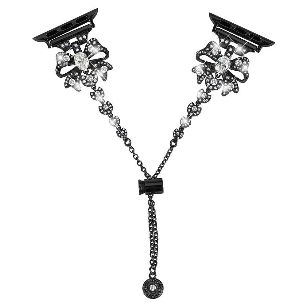 Eminent Metal Og Rhinsten Universal Rem passer til Apple Smartwatch - Sort#serie_1