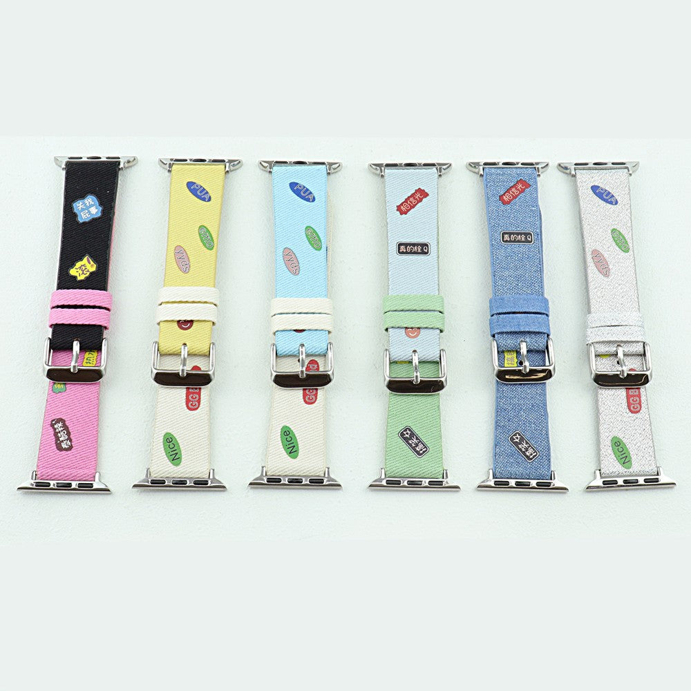 Super Elegant Metal Og Nylon Universal Rem passer til Apple Smartwatch - Gul#serie_6