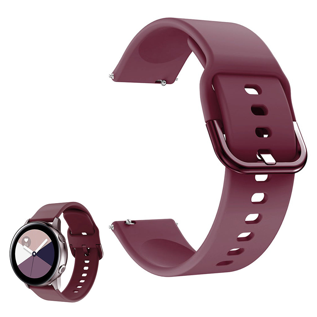 Universal smooth silicone watch band - Wine Red#serie_4