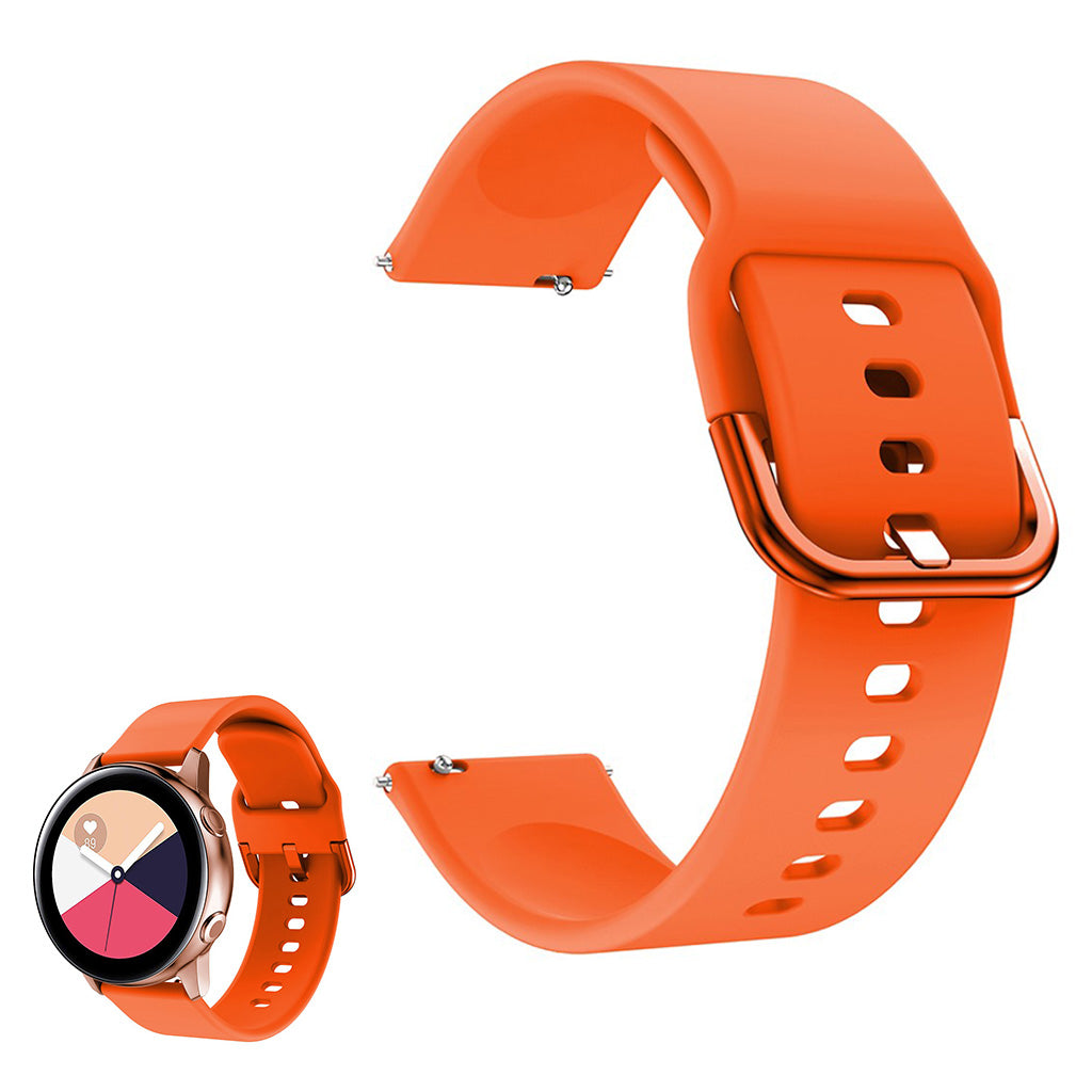 Universal smooth silicone watch band - Orange#serie_7