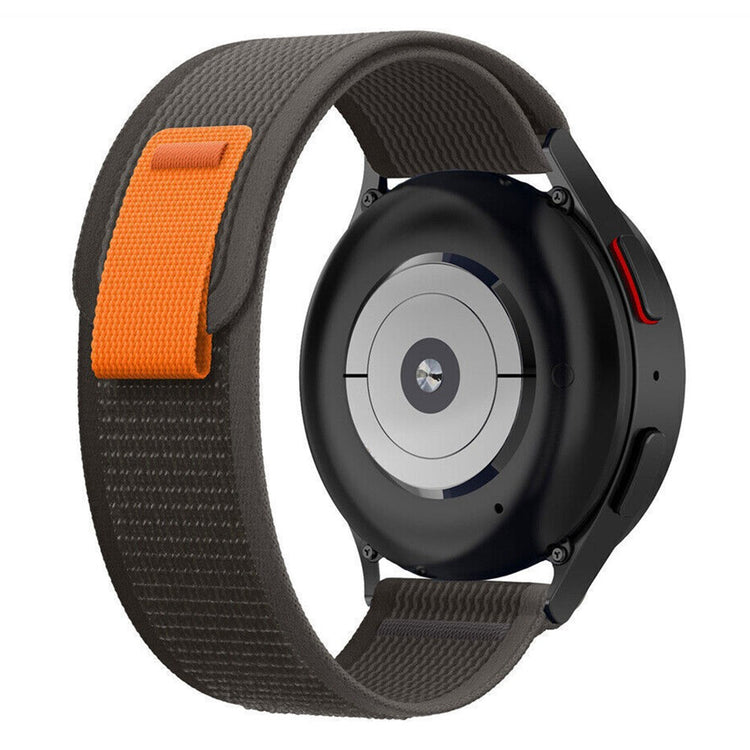 22mm Universal nylon trail loop watch strap - Black / Grey#serie_3