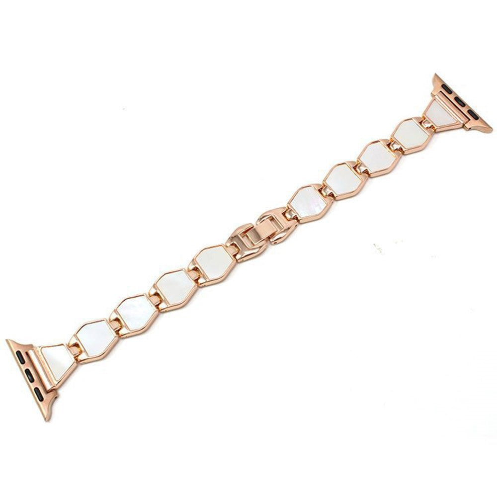 Rigtigt pænt Universal Apple Metal og Rhinsten Rem - Hvid#serie_1