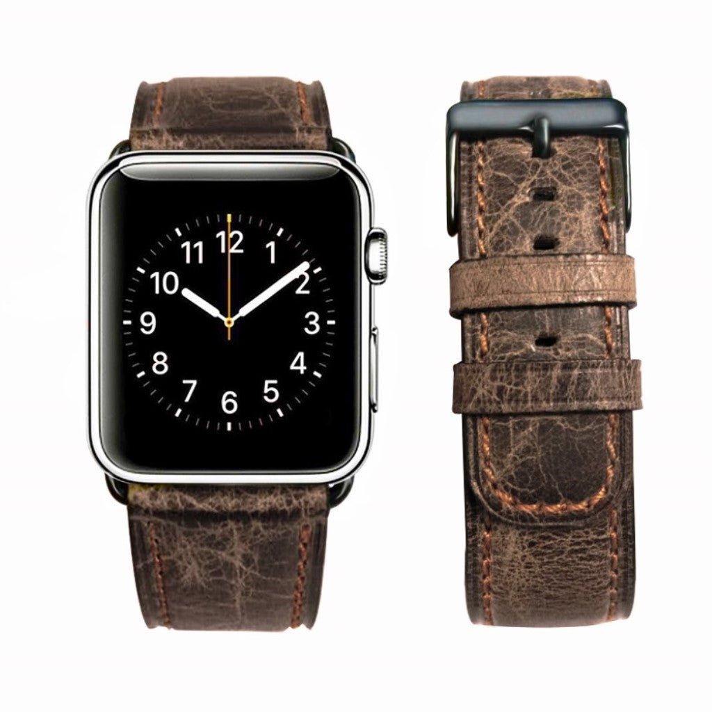 Meget nydelig Apple Watch Series 4 40mm Ægte læder Rem - Brun#serie_053