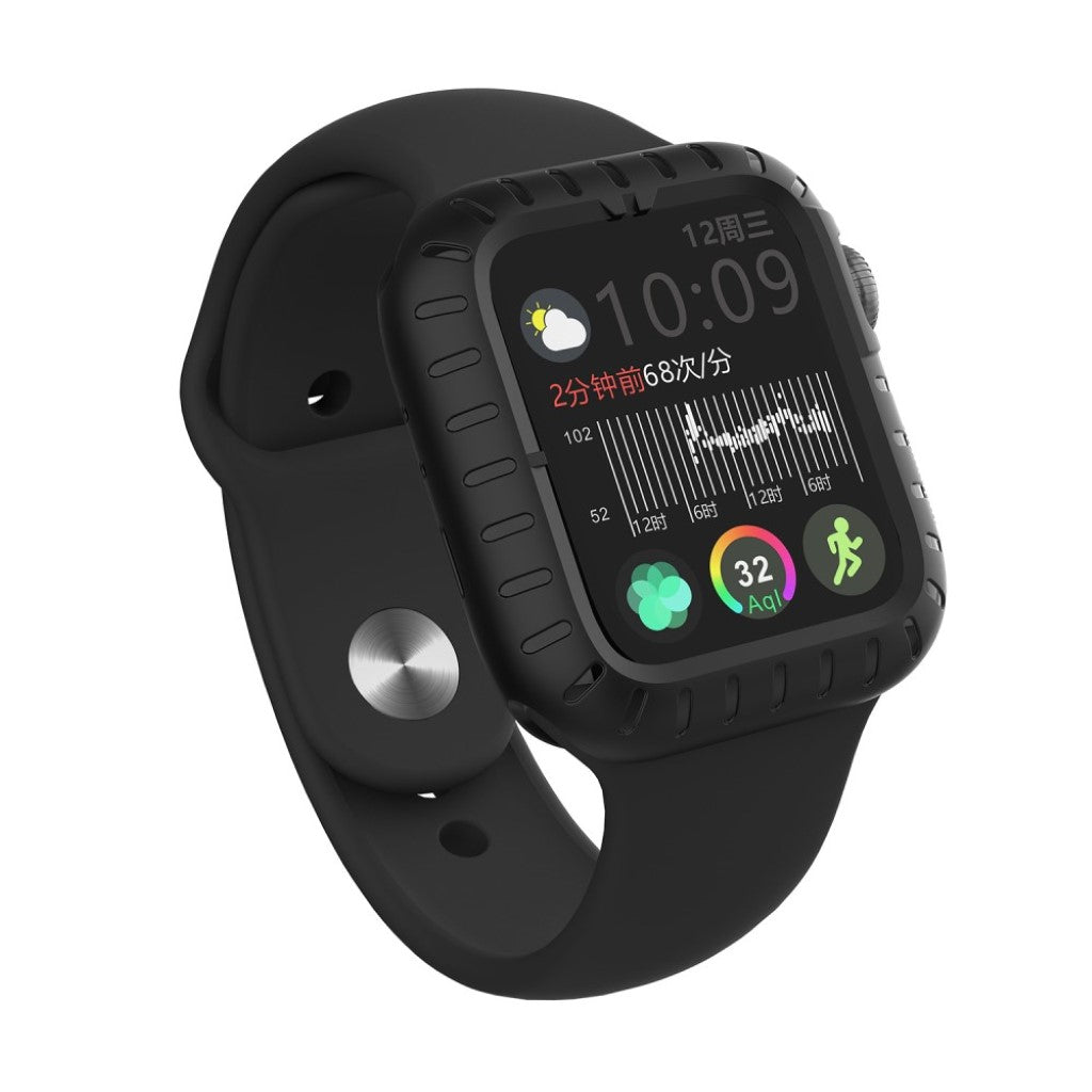 Mega Godt Apple Watch Series 5 40mm / Apple Watch 40mm Silikone Cover - Sort#serie_1