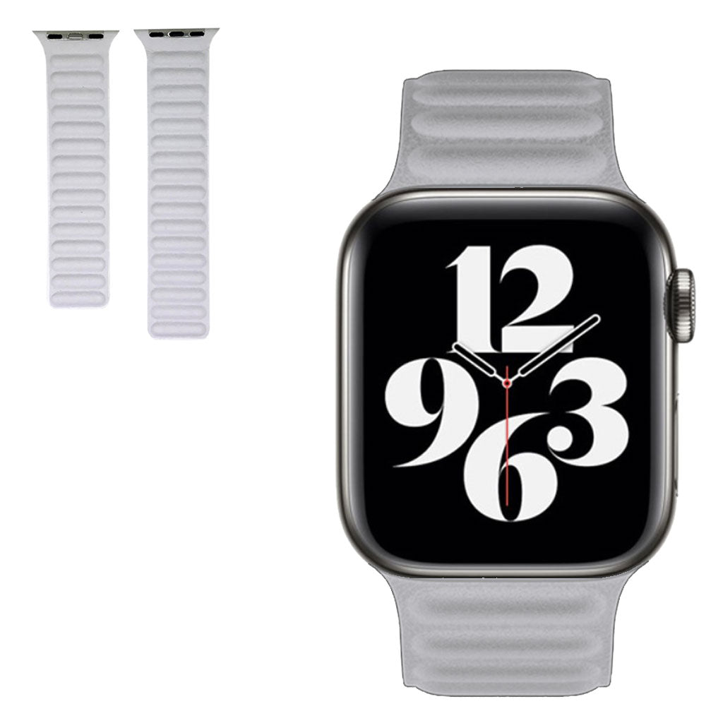 Rigtigt rart Universal Apple Ægte læder Rem - Hvid#serie_2