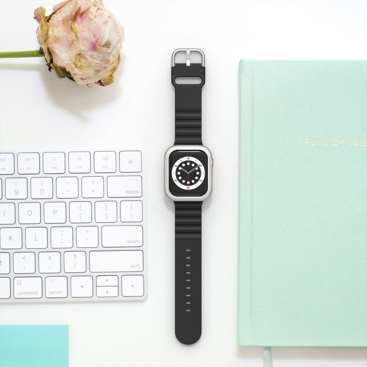 Universal Apple  Metal og Rhinsten Bumper  - Sølv#serie_120