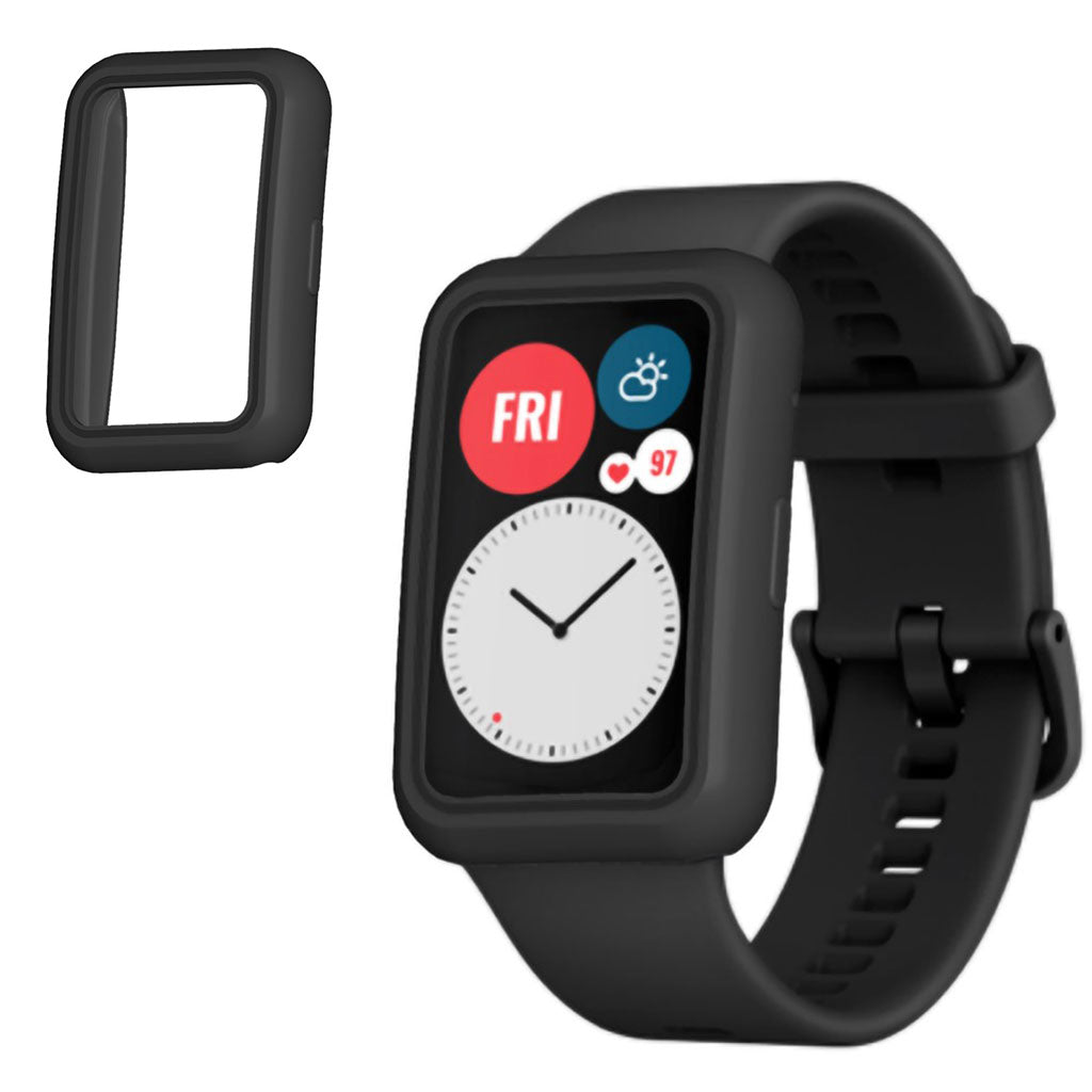 Huawei Watch Fit Enkel Plastik Bumper - Sort#serie_023