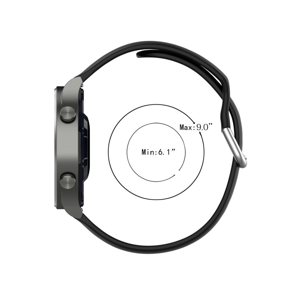Mega holdbart Universal Silikone Rem - Størrelse: L - Sort#serie_1