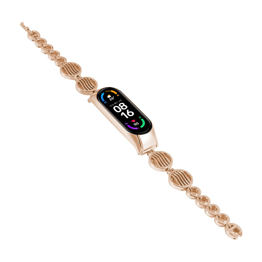 Helt vildt slidstærk Xiaomi Mi Band 7 Metal Urrem - Pink#serie_3