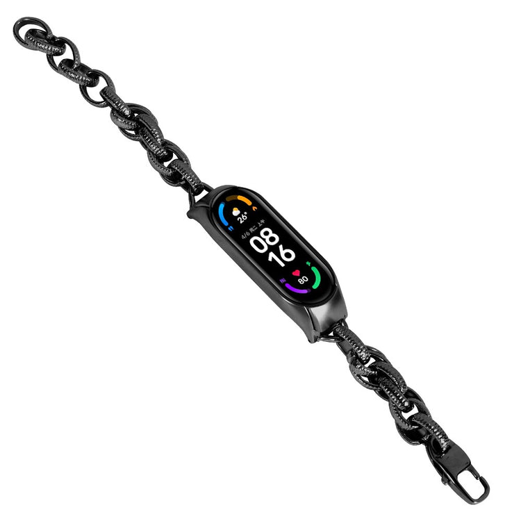 Glimrende Xiaomi Mi Band 7 Metal Rem - Sort#serie_1
