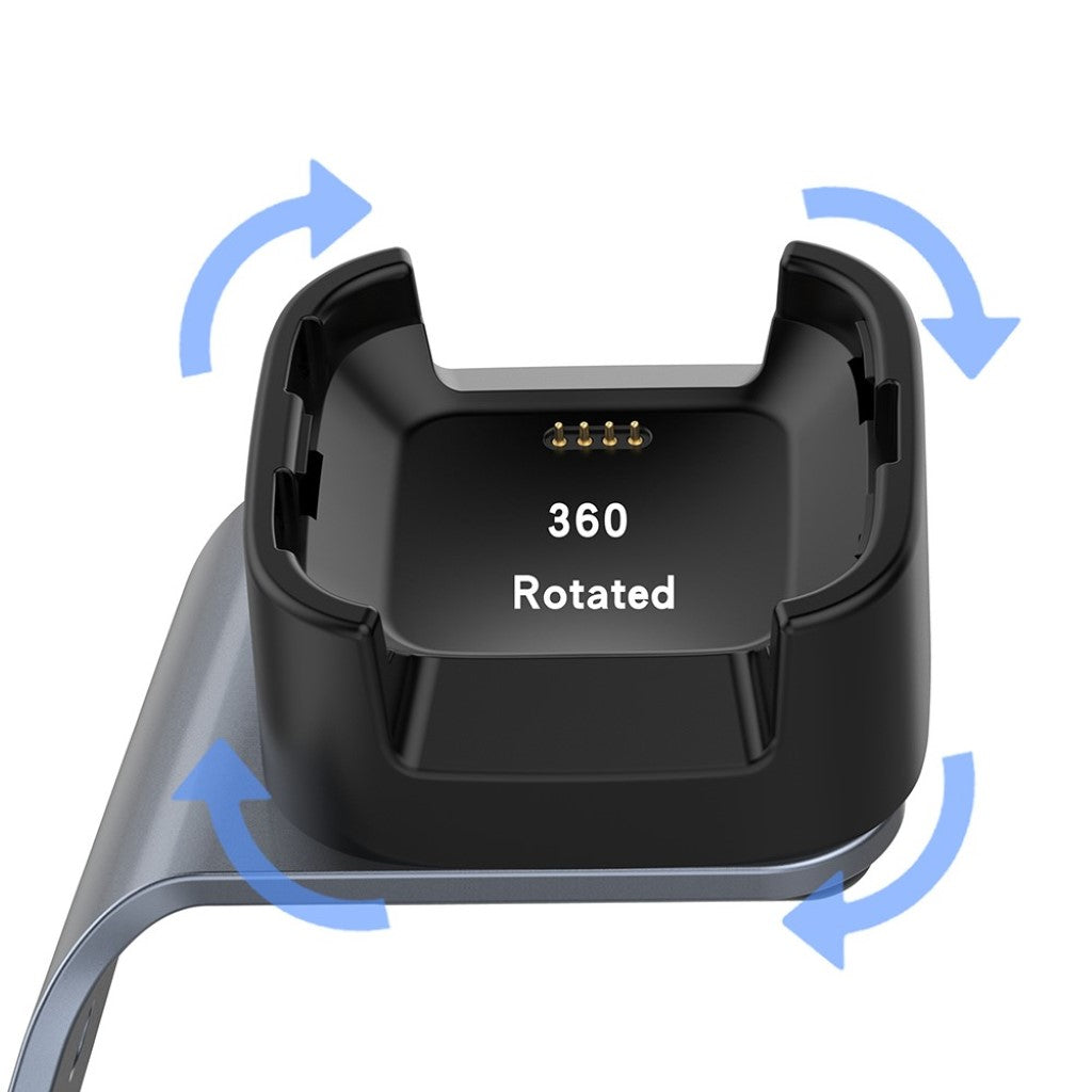 Metal Fitbit Versa Lite Ladestation - Sølv#serie_1