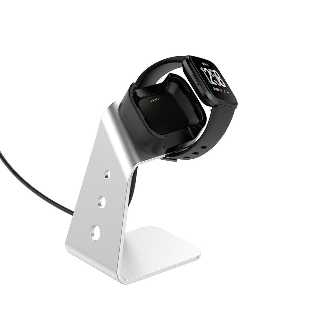Metal Fitbit Versa Lite Ladestation - Sølv#serie_2