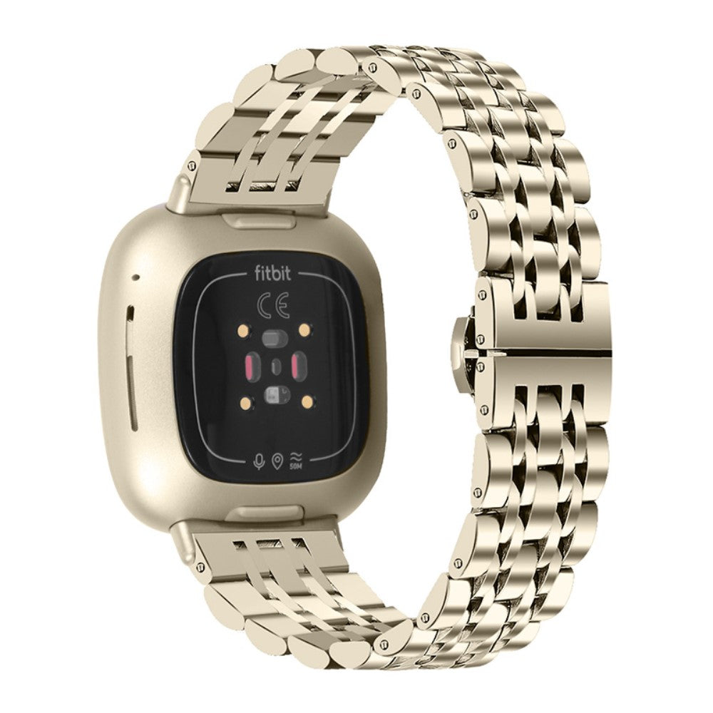 Rigtigt fantastisk Fitbit Versa 3 Metal Rem - Guld#serie_1