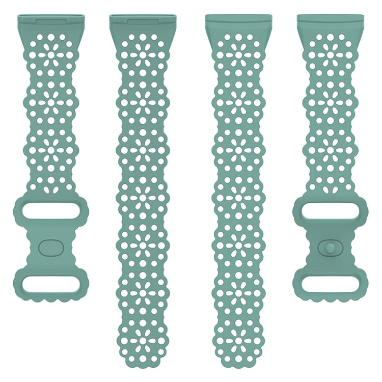 Helt vildt nydelig Universal Fitbit Silikone Urrem - Grøn#serie_10