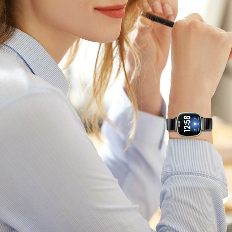 Helt vildt elegant Fitbit Sense 2 / Fitbit Versa 4  Rem - Sort#serie_1