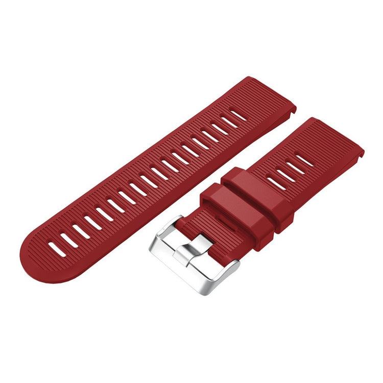 Tidsløst Garmin Fenix 5X Plus Silikone Rem - Rød#serie_11