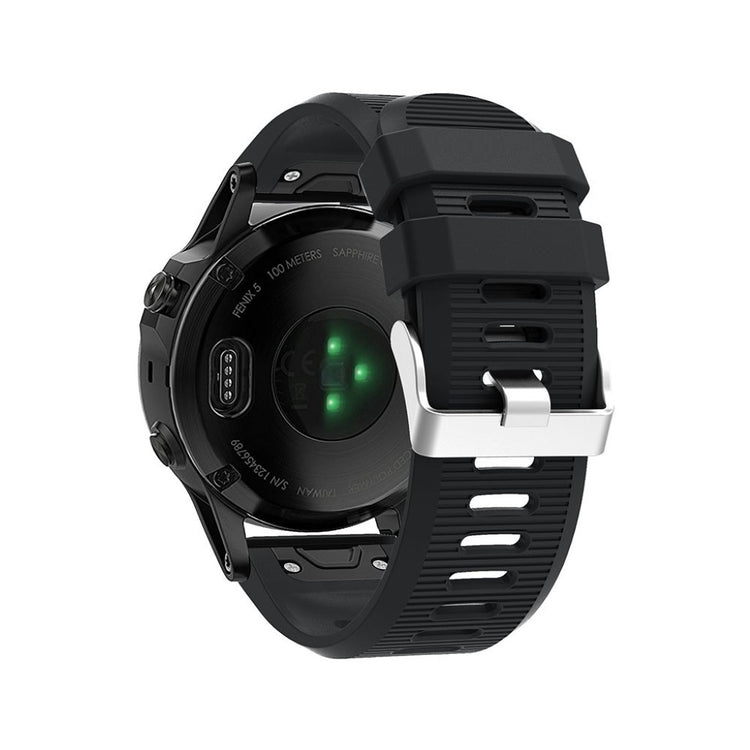 Tidsløst Garmin Fenix 5X Plus Silikone Rem - Rød#serie_5