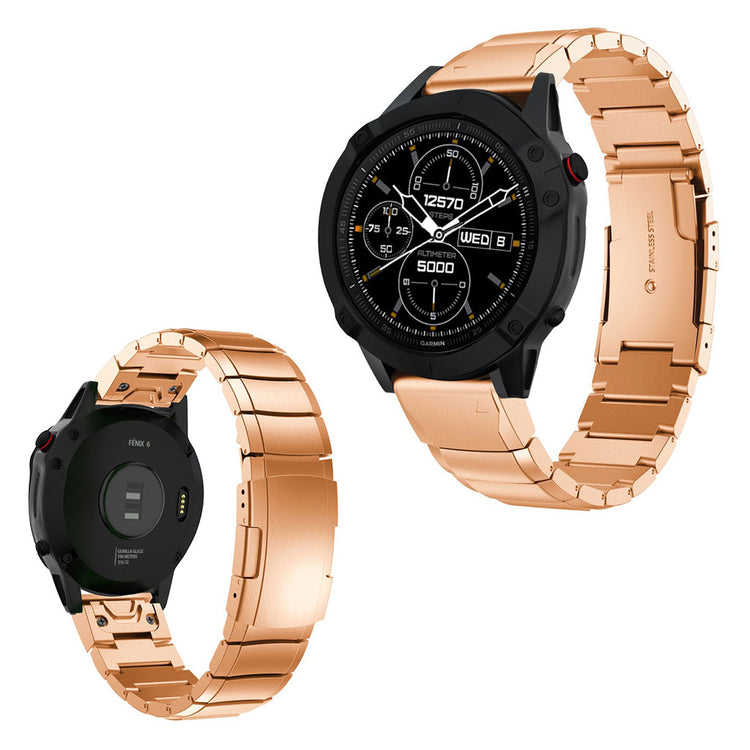Elegant Garmin Fenix 6 Metal Rem - Pink#serie_2