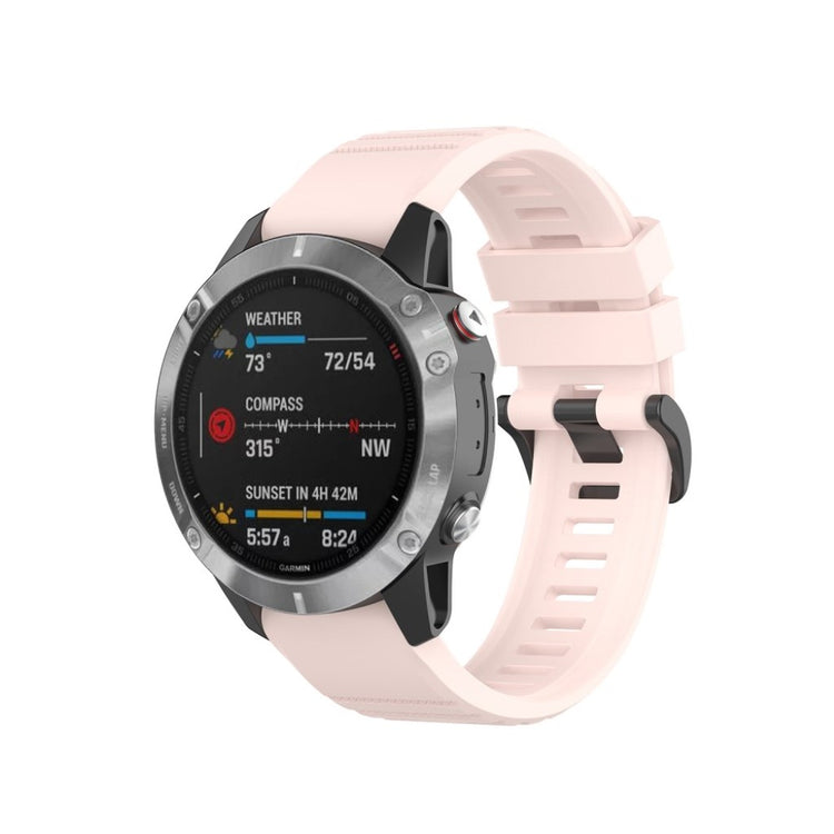 Mega kønt Garmin Fenix 6 Silikone Rem - Pink#serie_11