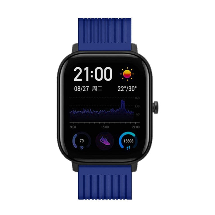 Super cool Amazfit Bip Lite Silikone Rem - Blå#serie_10