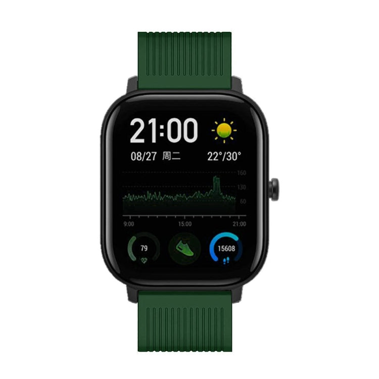 Super cool Amazfit Bip Lite Silikone Rem - Grøn#serie_8