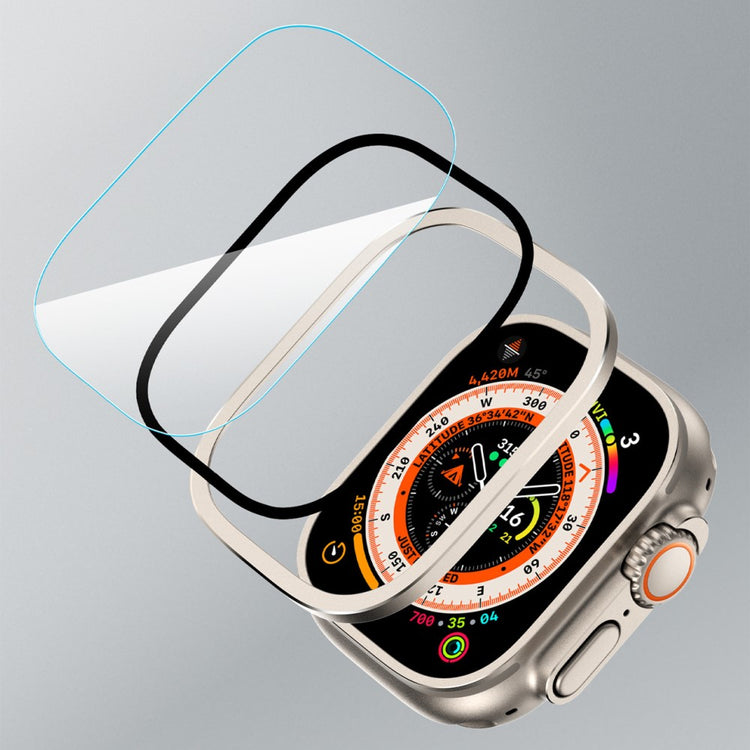 Vildt Fint Universal Cover med Skærmbeskytter i Metal og Glas passer til Apple Watch Ultra 2 / Apple Watch Ultra - Orange#serie_2