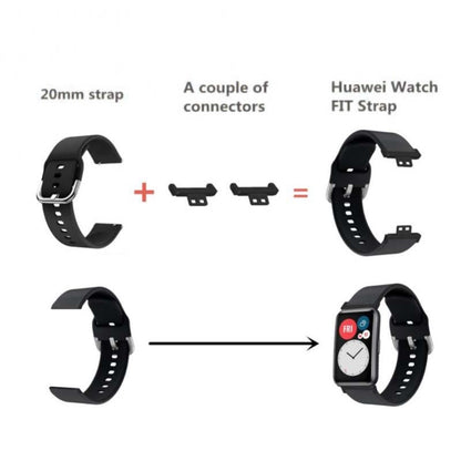 Huawei Watch Fit / Watch Fit Special Edition Watch Band Adapter 20mm Zinc Metal Watch Connector with Screwdriver and Plugs - Rose Gold#serie_3