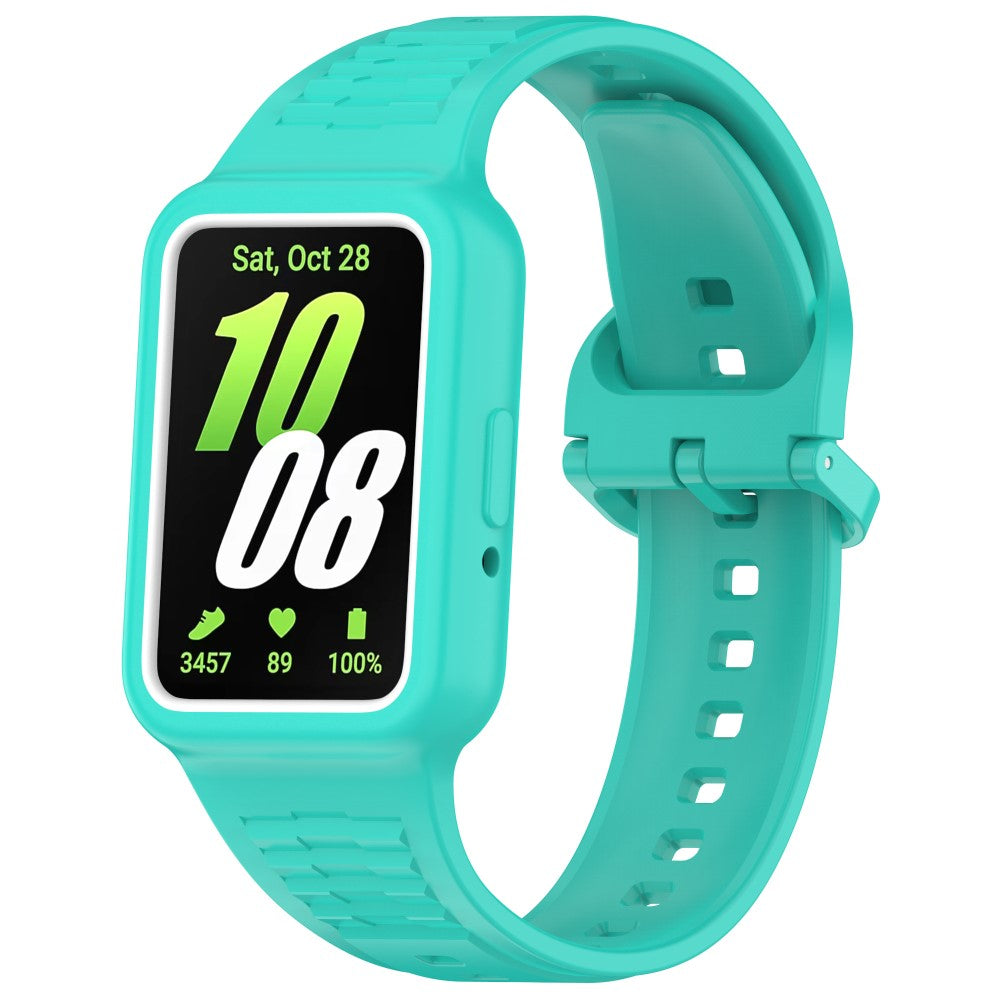 Honor band 9 Silicone Watch band Wrist Strap with Watch Case - Cyan#serie_8