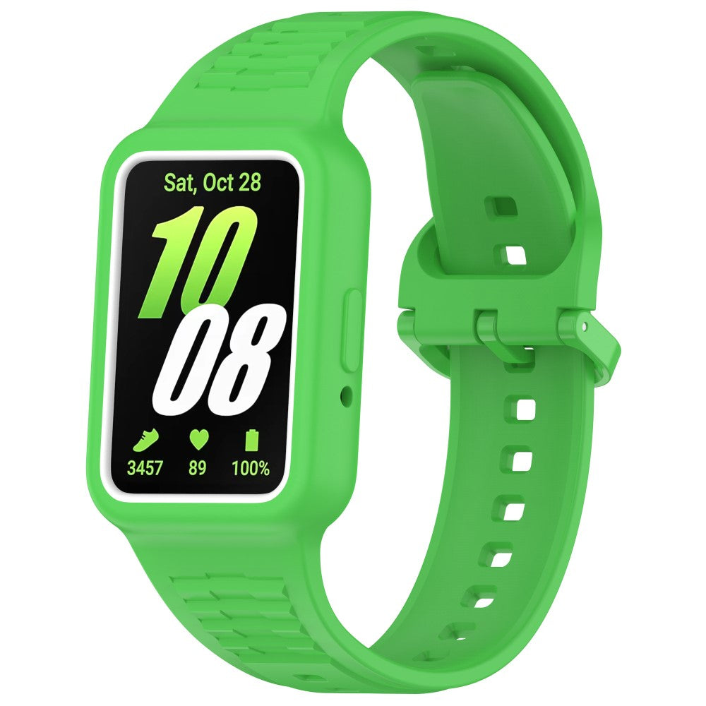 Honor band 9 Silicone Watch band Wrist Strap with Watch Case - Fluorescent Green#serie_11