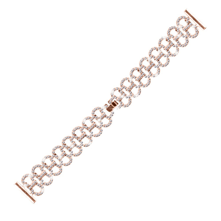 Samsung Galaxy Watch4 40mm / 44mm Watch band Rhinestones Decor Gourd Shape Alloy Strap - Rose Gold#serie_1